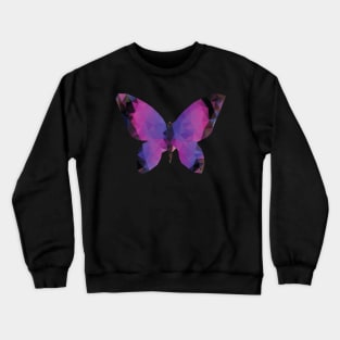 Polygonal Violet Butterfly Crewneck Sweatshirt